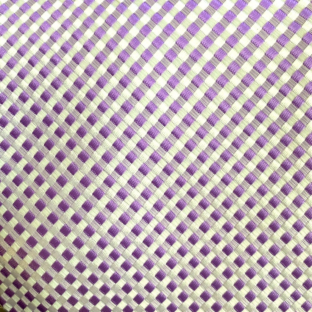 Paul Smith Silk Necktie Purple Lilac Luxury Microcheck  silk made in Italy